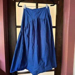 Lisa Says Gah Maeve Blue Midi Skirt
